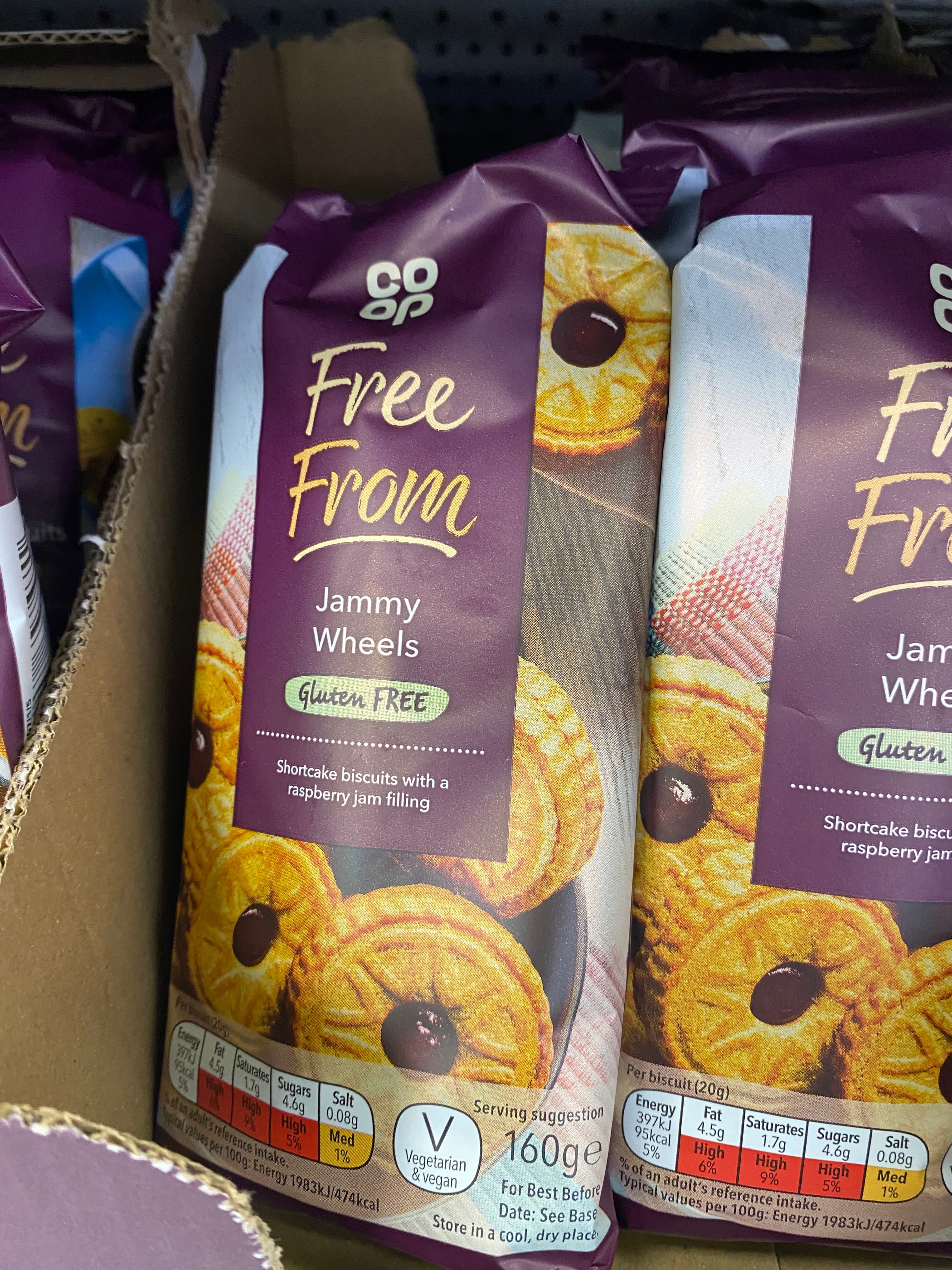 Field photograph of Jammy Wheels (Co op, gluten free)