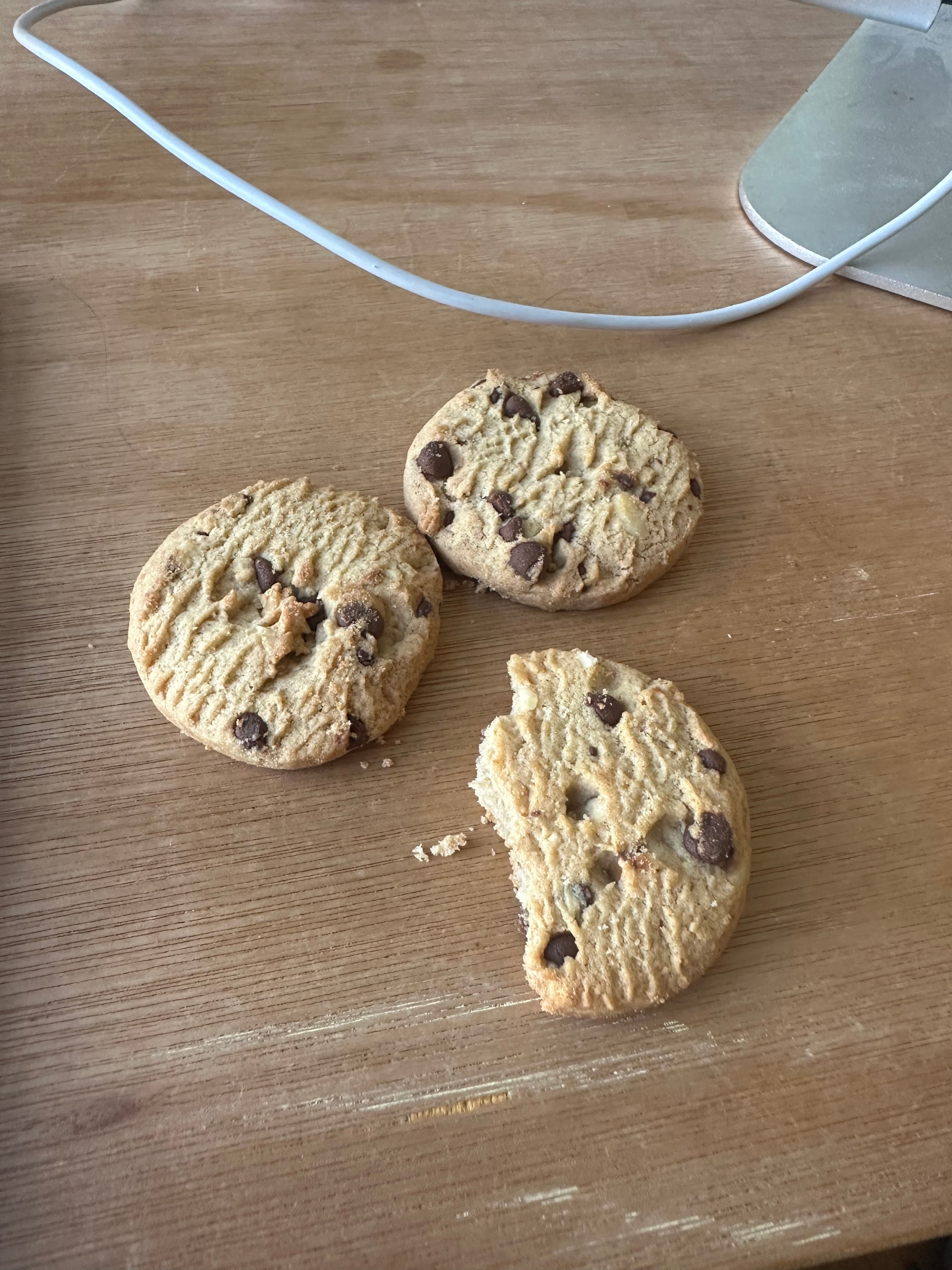 Field photograph of Maryland choc and hazelnut cookies