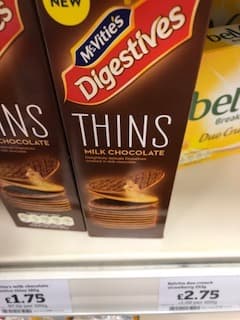 Field photograph of McVitie's Digestive Thins