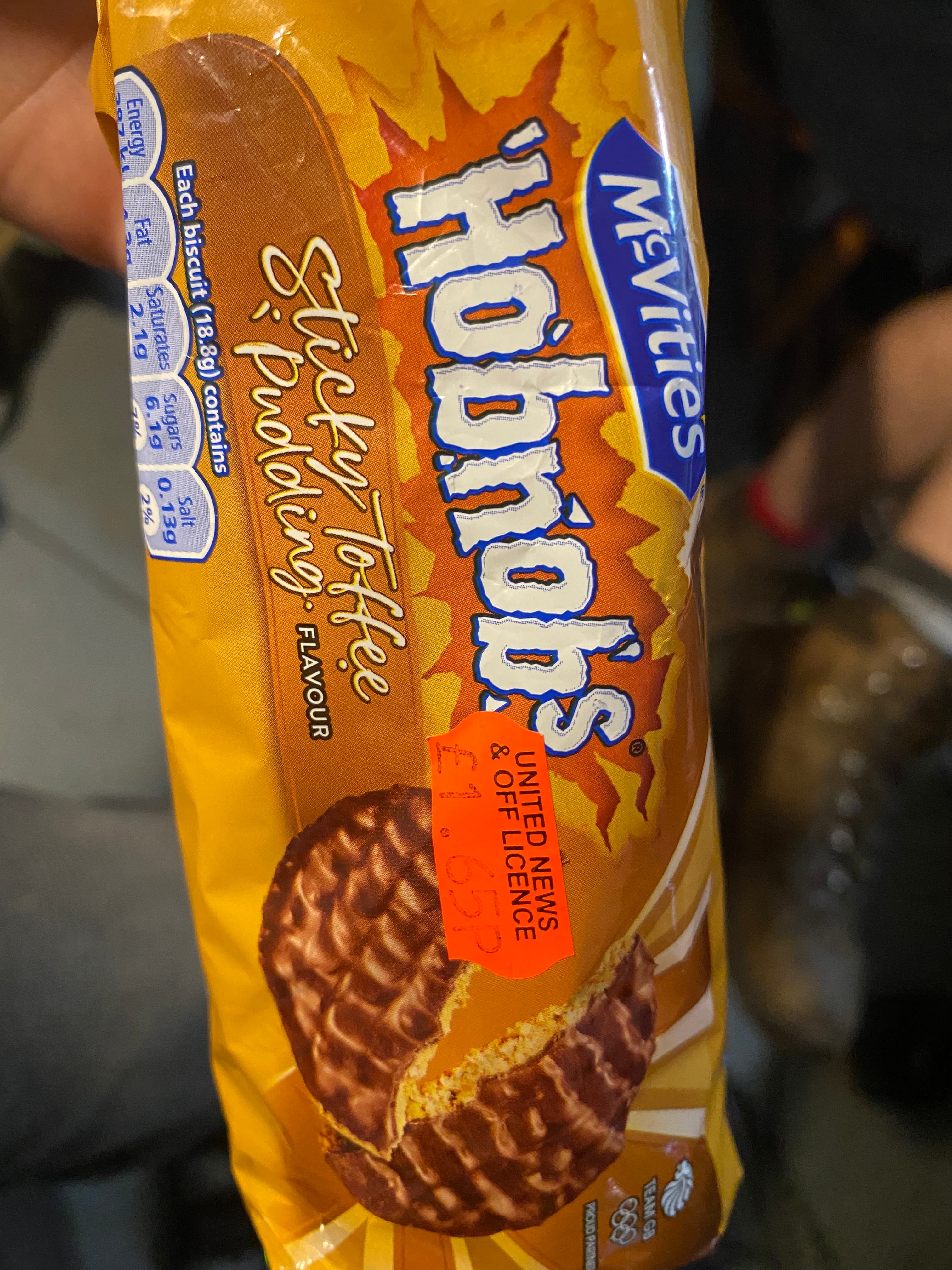 Field photograph of Hobnobs Sticky Toffee Pudding
